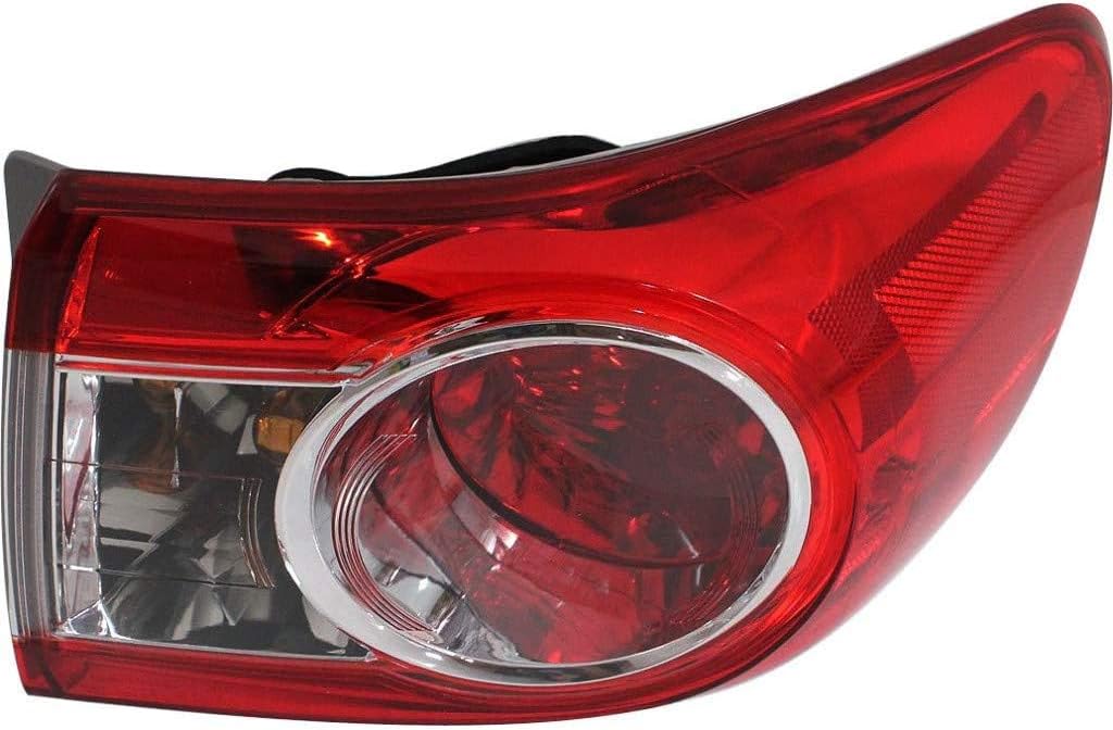 Tail Light Assembly for Toyota Corolla 2011 2012 2013 Passenger Side Pack of 2 R8310