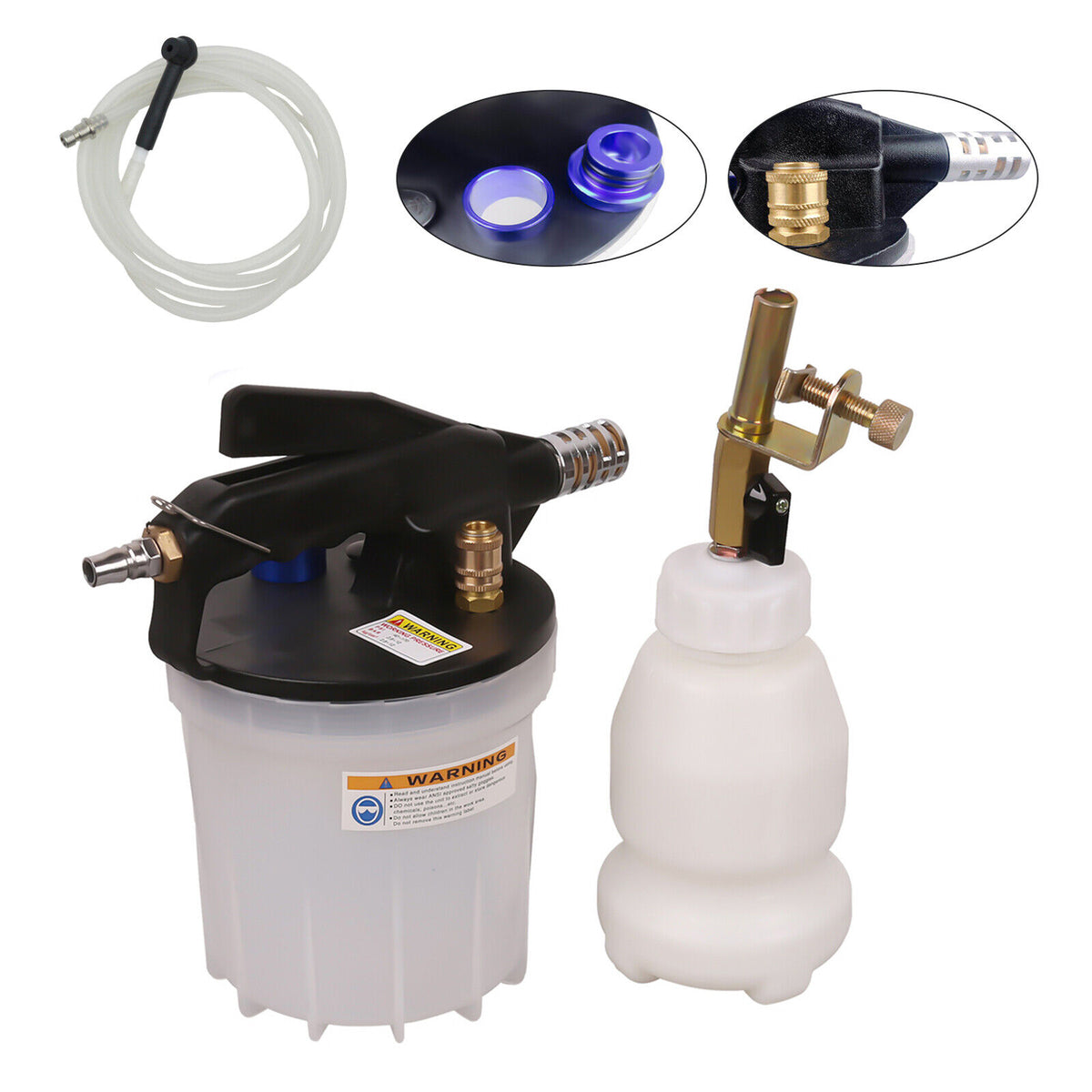 Pneumatic Auto Vacuum Brake Fluid Bleeder Extractor Pump Tool Kit 2L D700016