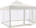 White 10'x10' Gazebo Top Replacement Mesh Net P68267