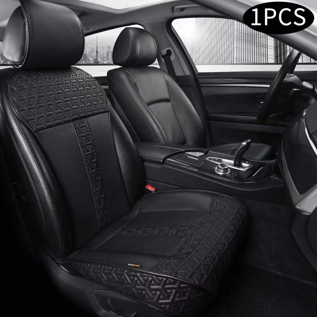 Leather PU Car Seat Cover Black 2PCS V203016
