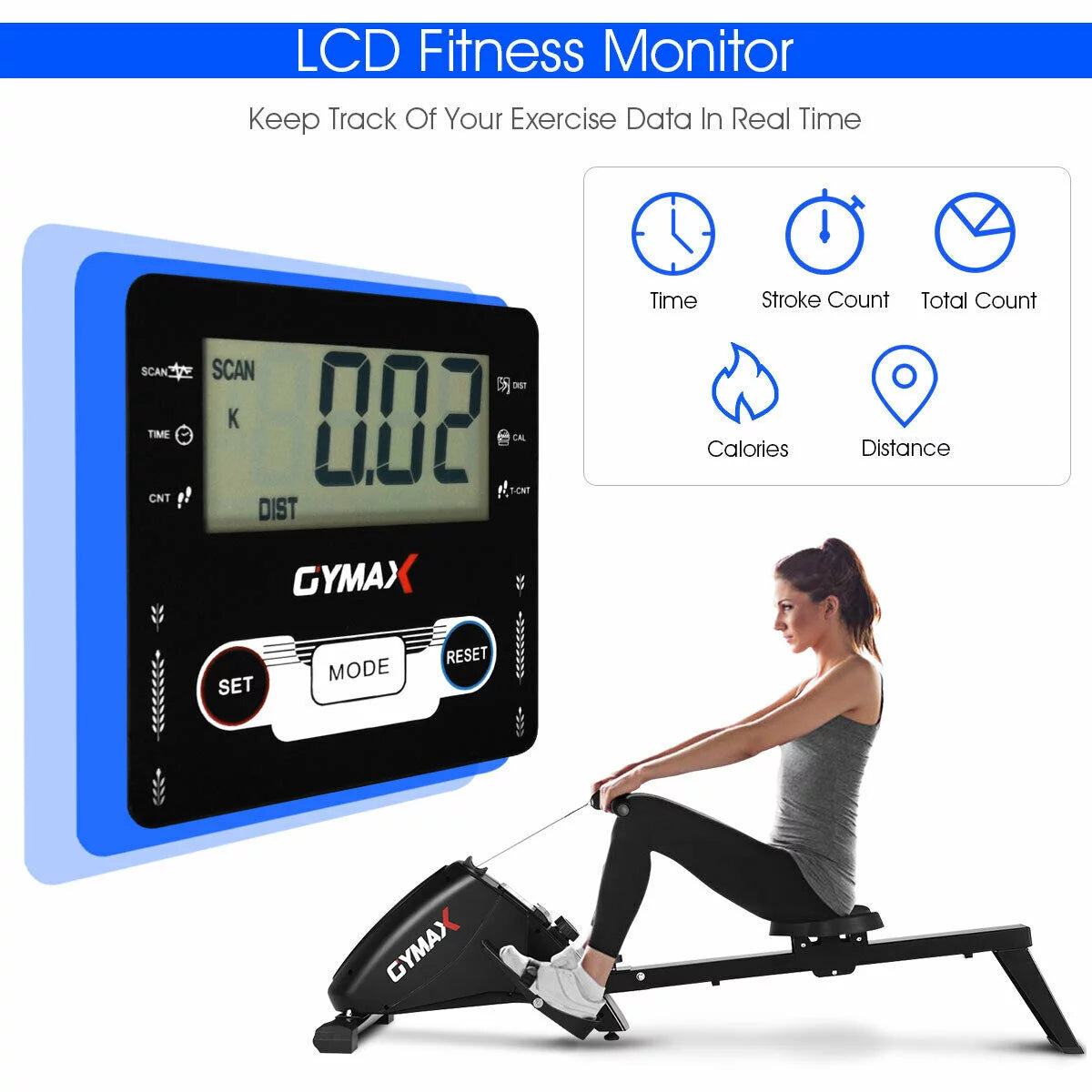 Foldable Magnetic Rowing Machine K670