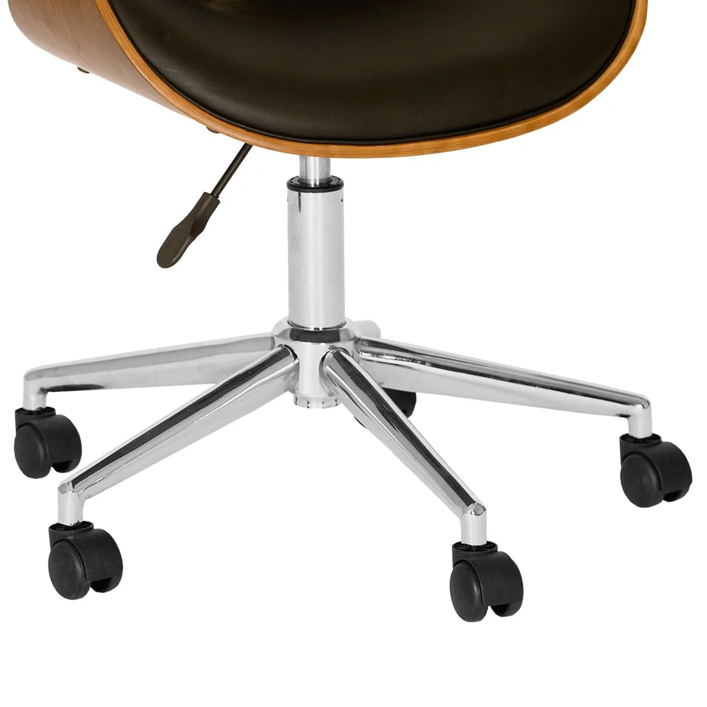 Brown and Black Swivel Office Chair N601872