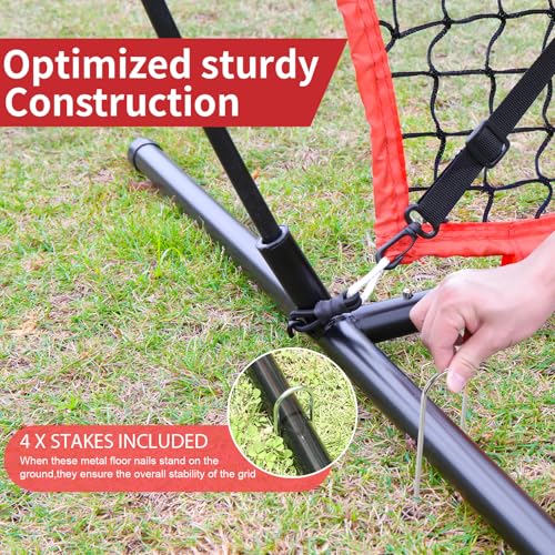 6'X6' Baseball Softball Practice Net with Strike Zone Y526173