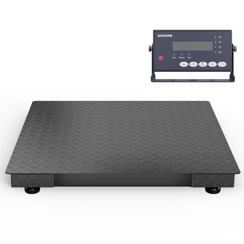 24"x24" 2500 lb Black Digital Industrial Floor Scale Y1350