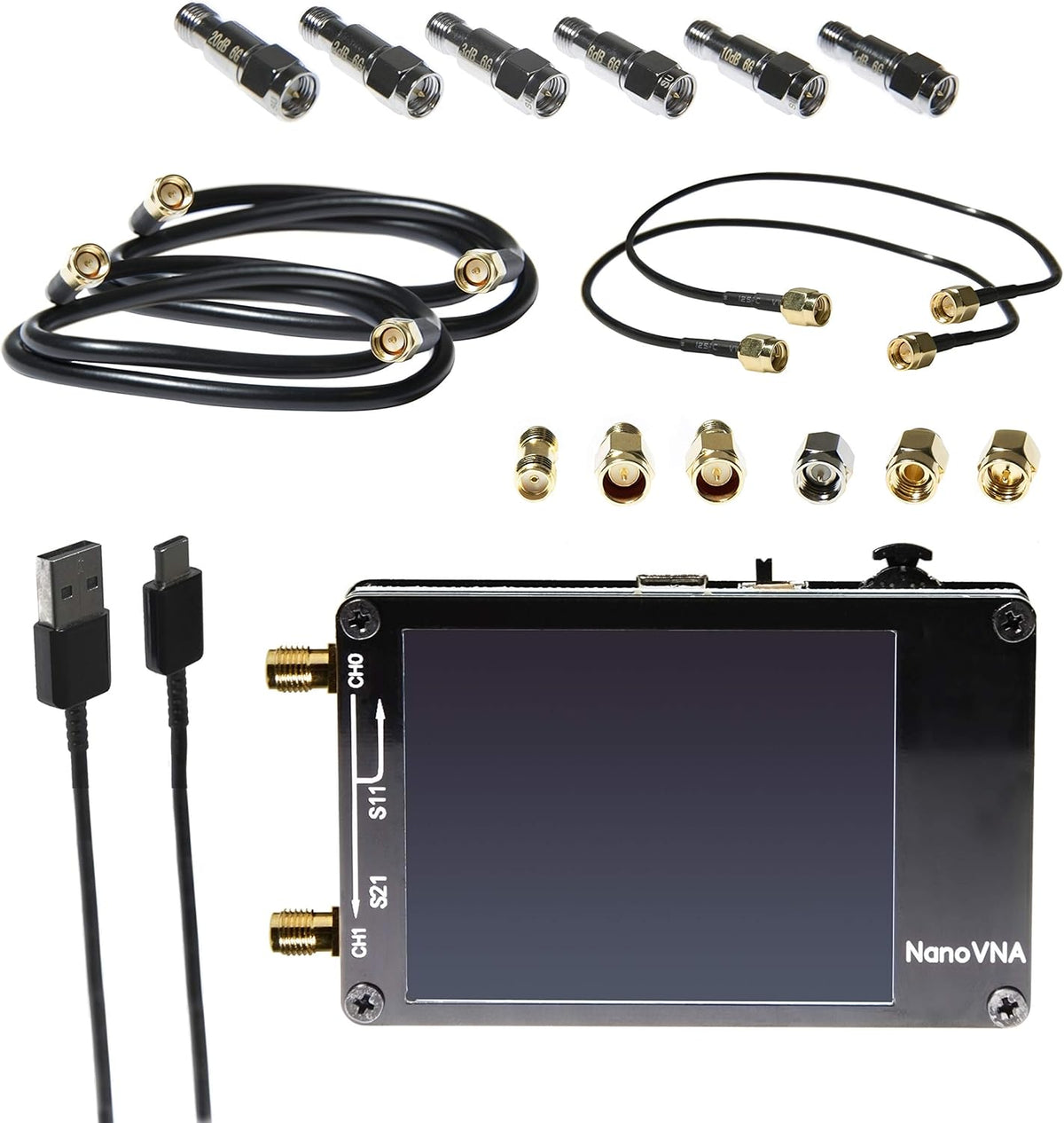 Vector Network Analyzer Kit with SOLT Calibration Kit and 6pc Attenuator Kit X9361