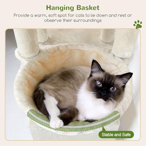 Light Grey Heavy Duty Cat Tree with Scratching Post N607
