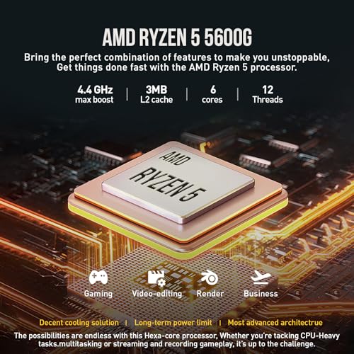 AMD Ryzen 5 Desktop Computer Tower, 32GB RAM 2TB SSD, Windows 11 Pro G481