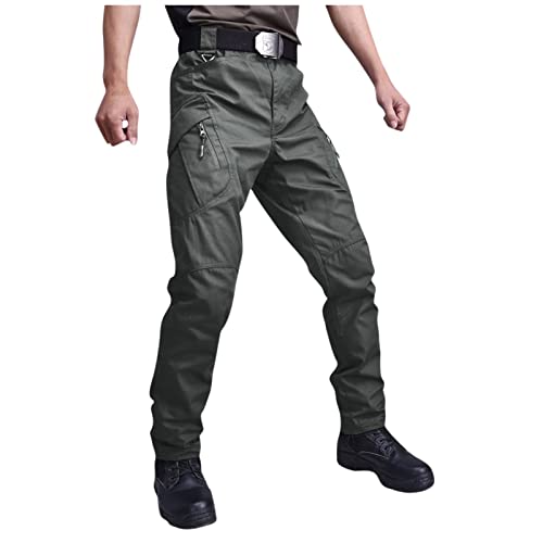 Men's Ripstop Stretch Cargo Pants with Multi Pockets Z8859