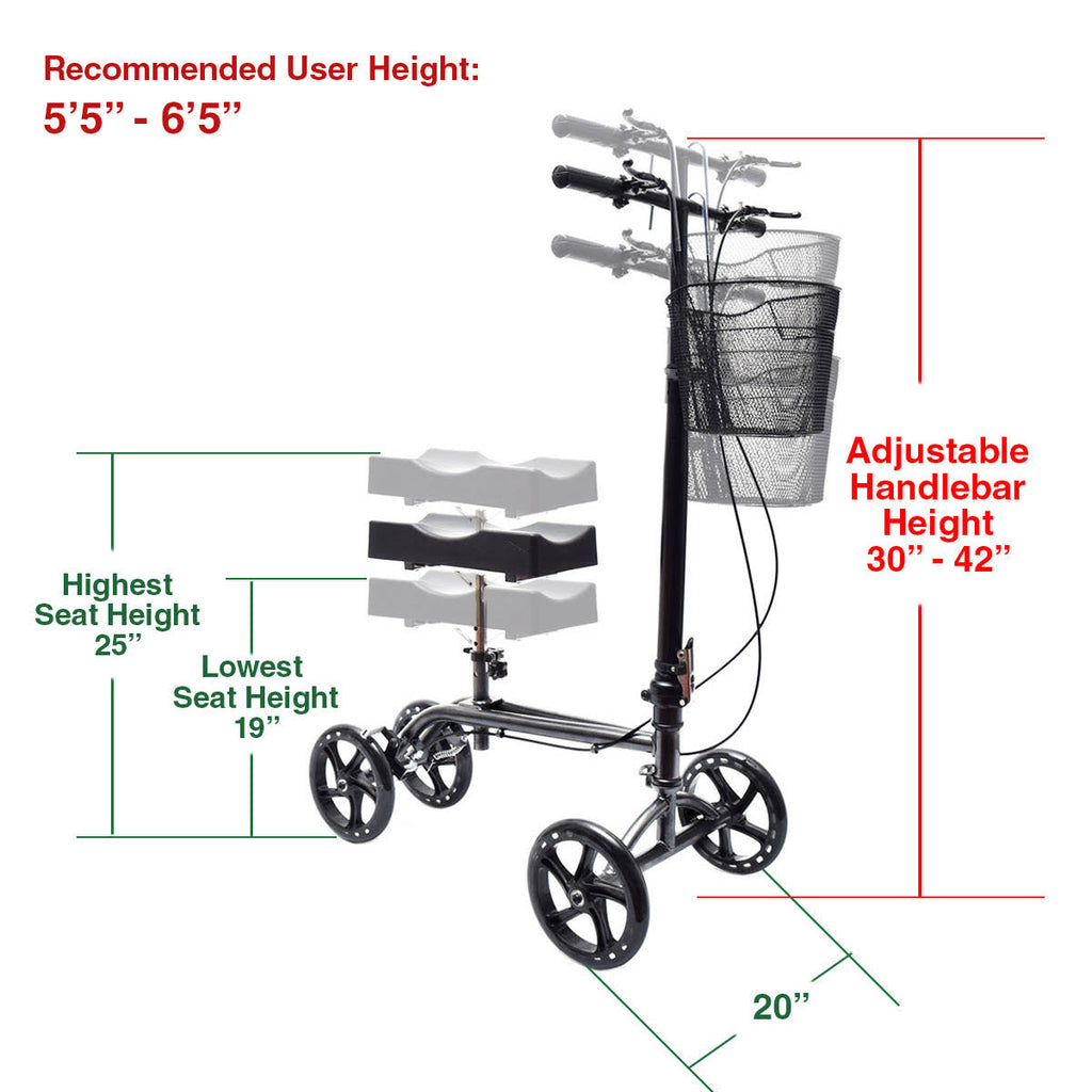 Foldable Steerable Knee Walker Scooter W165