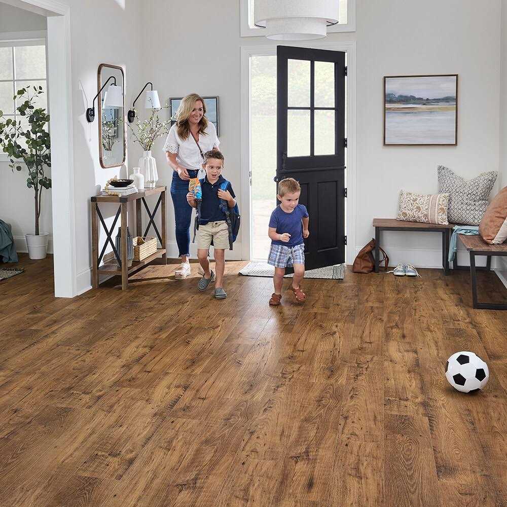 Chestnut 12-mm T x 7-1/2-in W x 47-1/4-in L Waterproof Wood Plank Laminate Flooring Z426481
