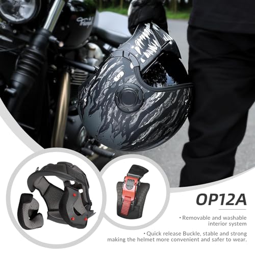 Full Face Motorcycle Helmet, Dual Visor with Internal Tinted Sunshield, Black, L L98967