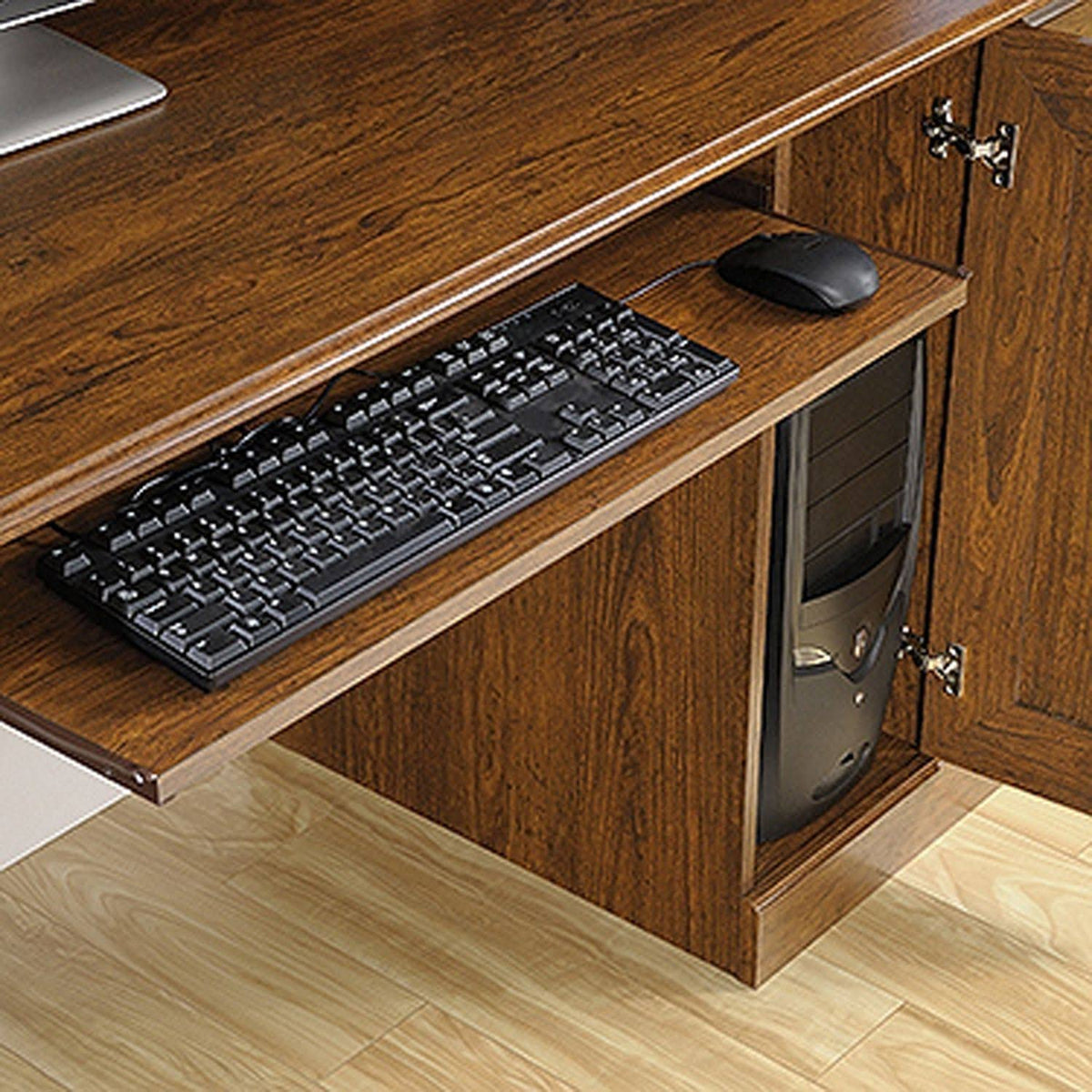 Milled Cherry Computer Desk with Hutch Q51076