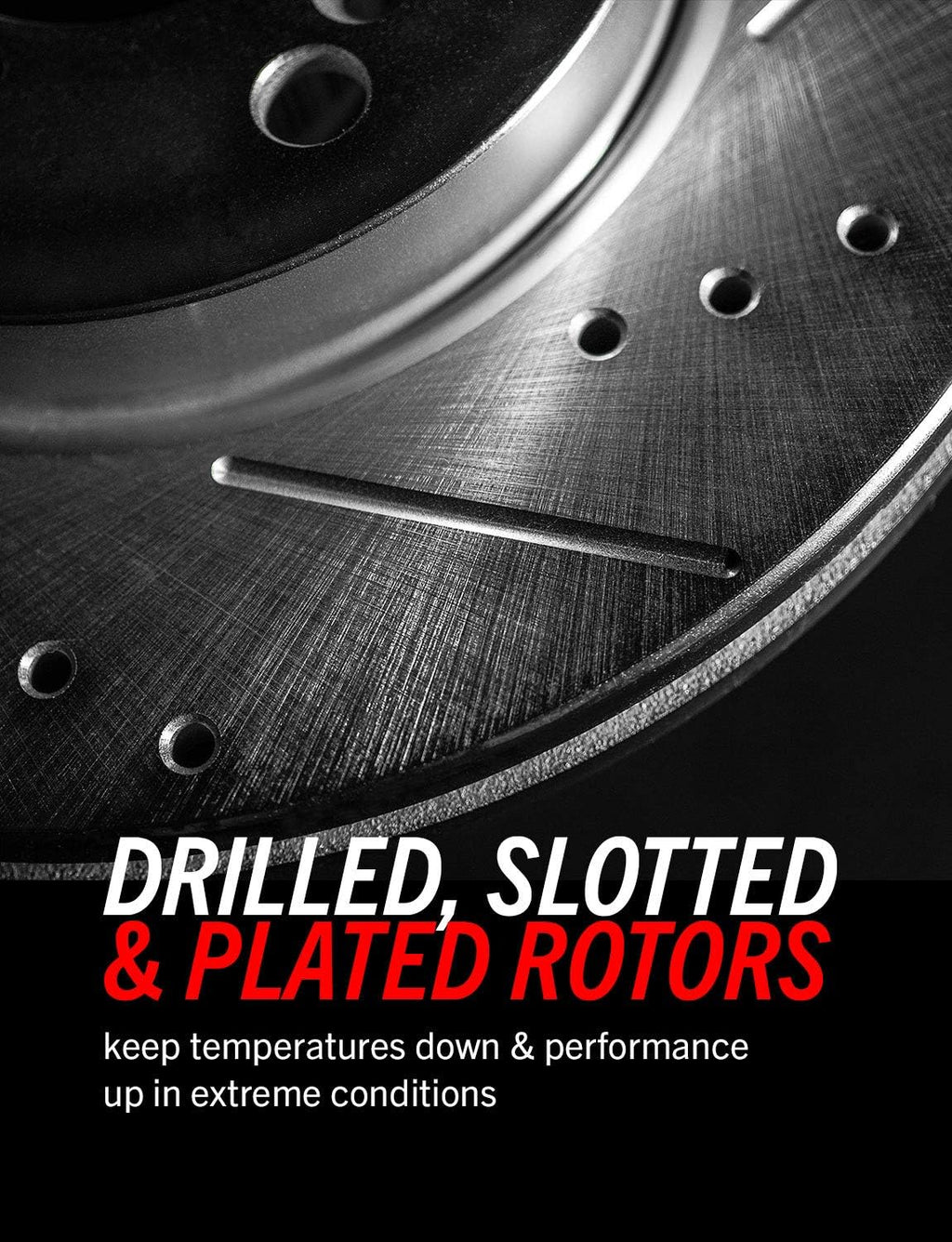 Rear Z26 Carbon Fiber Brake Pads with Drilled & Slotted Brake Rotors Kit K86877