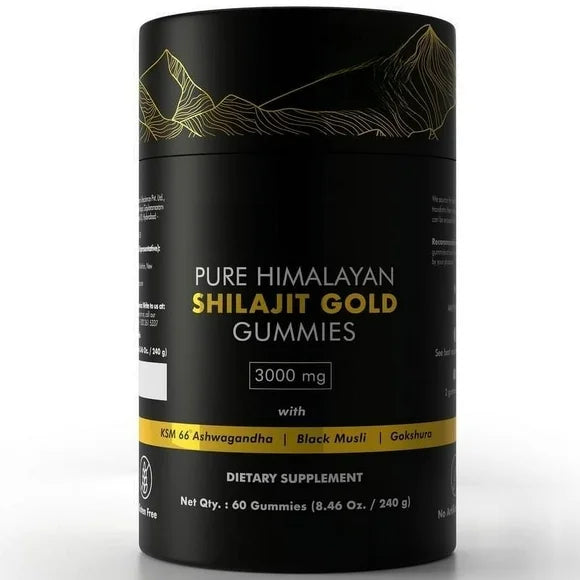 Pure Shilajit Himalayan Gummies with Ashwagandha Fulvic Acid 60 Gummies R25650