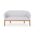 Mid-Century Upholstered Fabric Loveseat S291