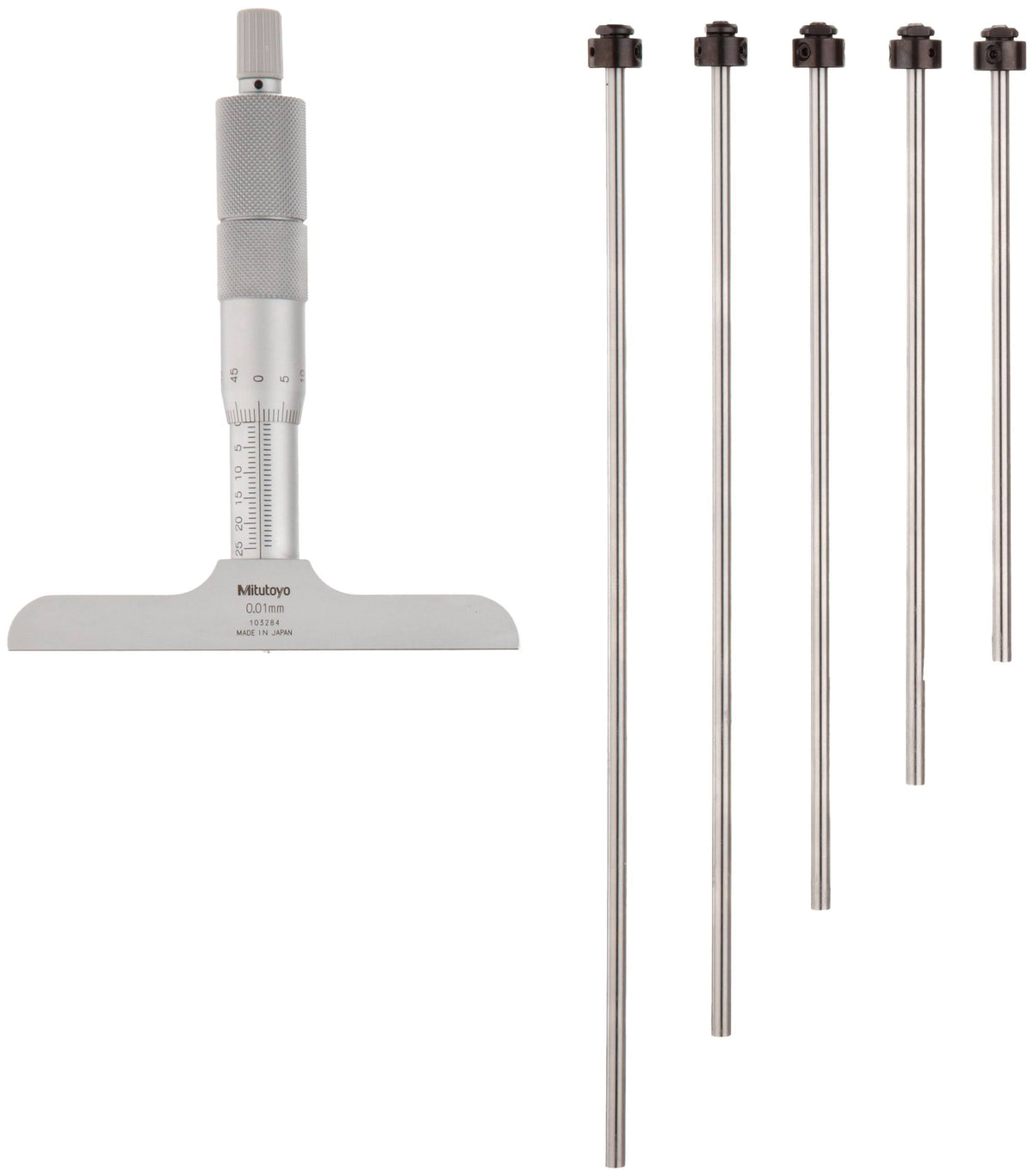 Vernier Depth Gauge with Interchangeable Rods S215