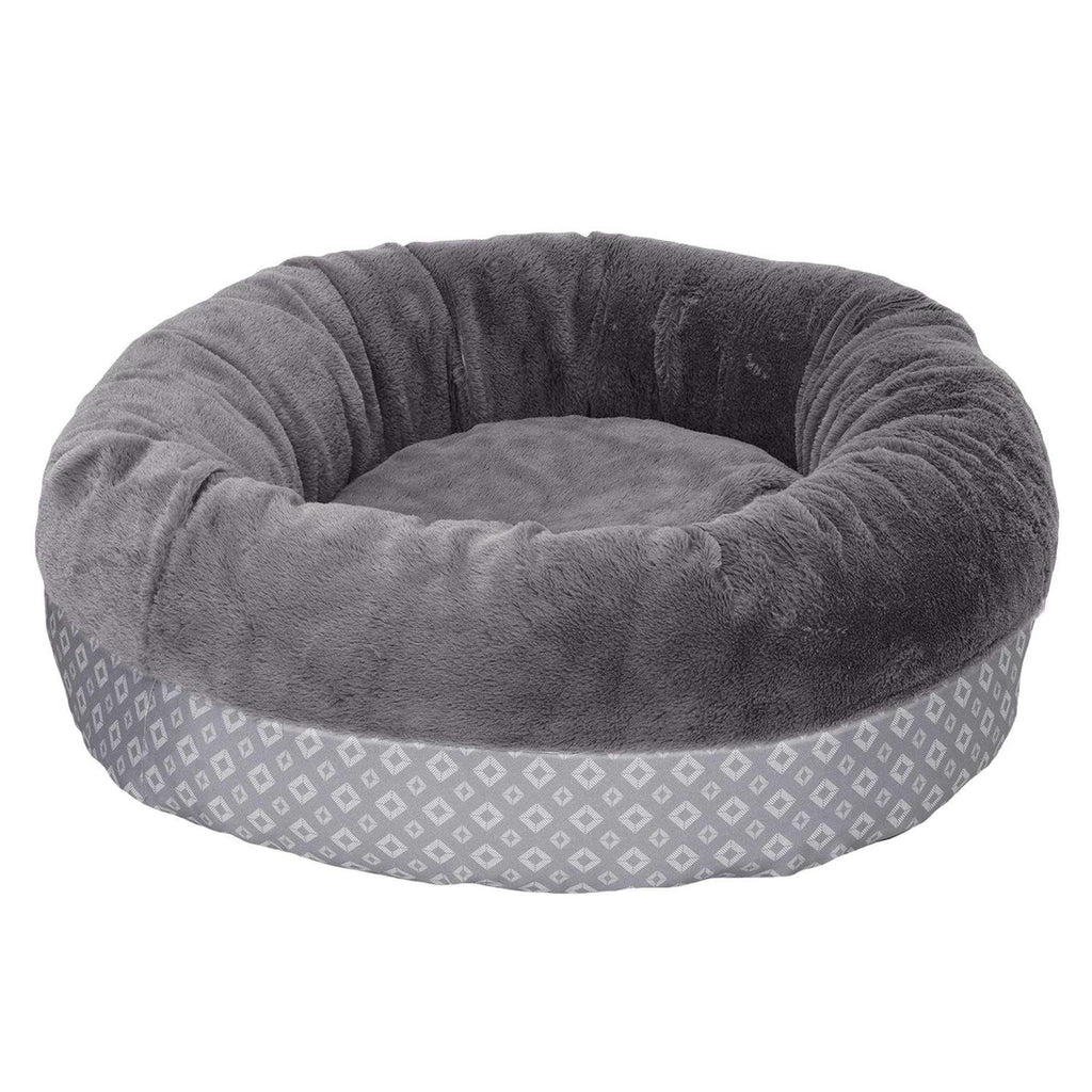 Plush Diamond Print Donut Pet Bed P71022