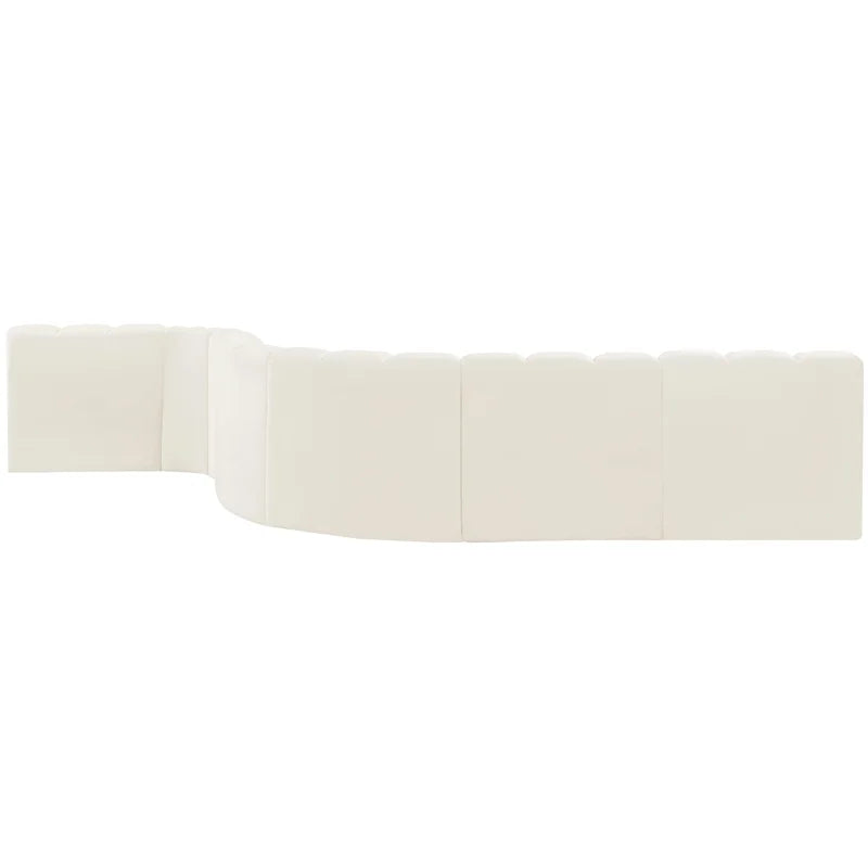 Cream Velvet Modular Sofa Y35305