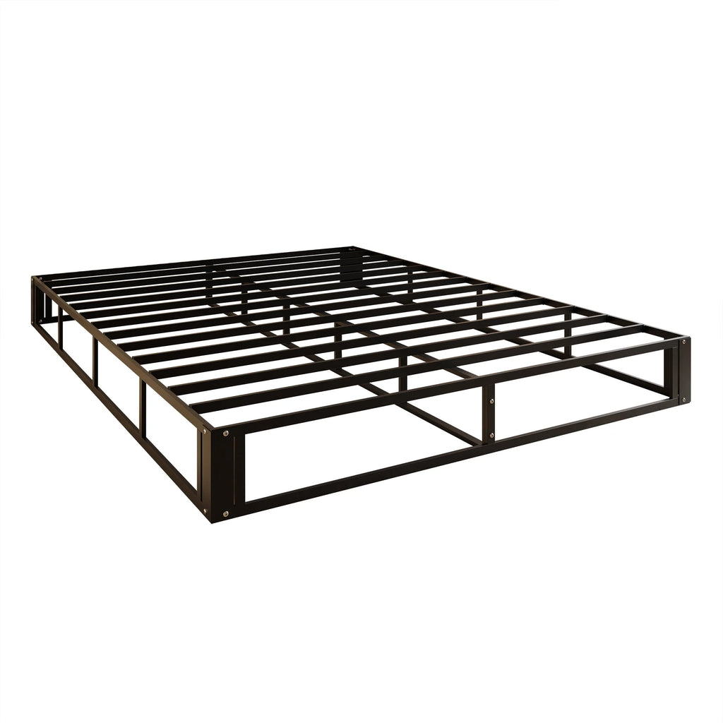 8 Queen Beige Linen Metal Box Spring H841