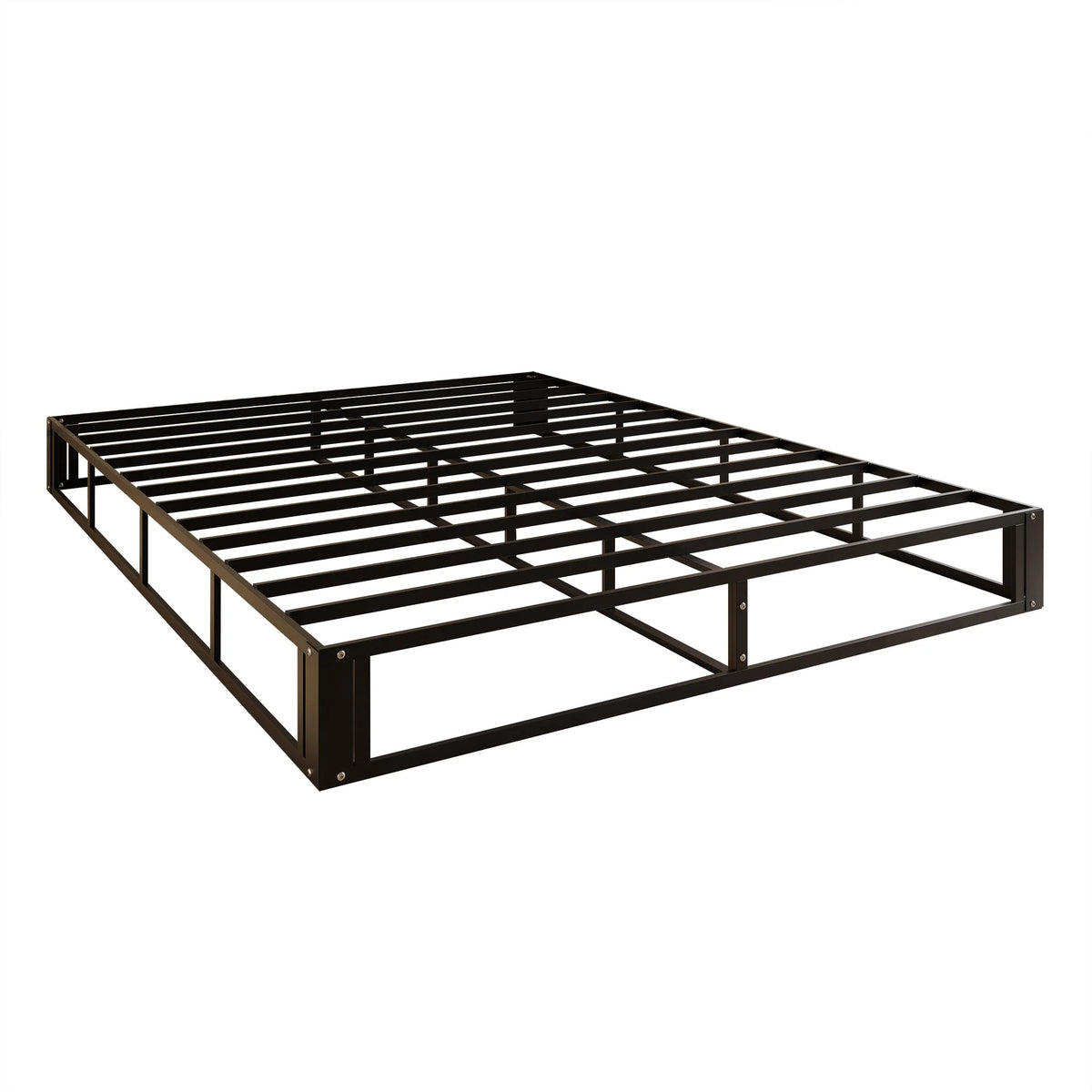 8 Queen Beige Linen Metal Box Spring H841