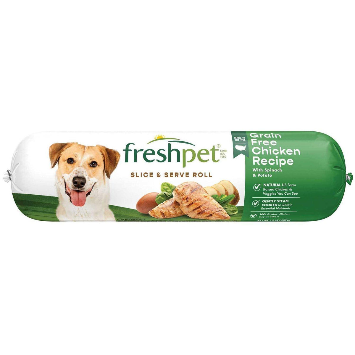 Grain Free Chicken Recipe Slice & Serve Roll Dog Food H832080