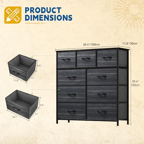 9 Drawer Fabric Storage Dresser G60462