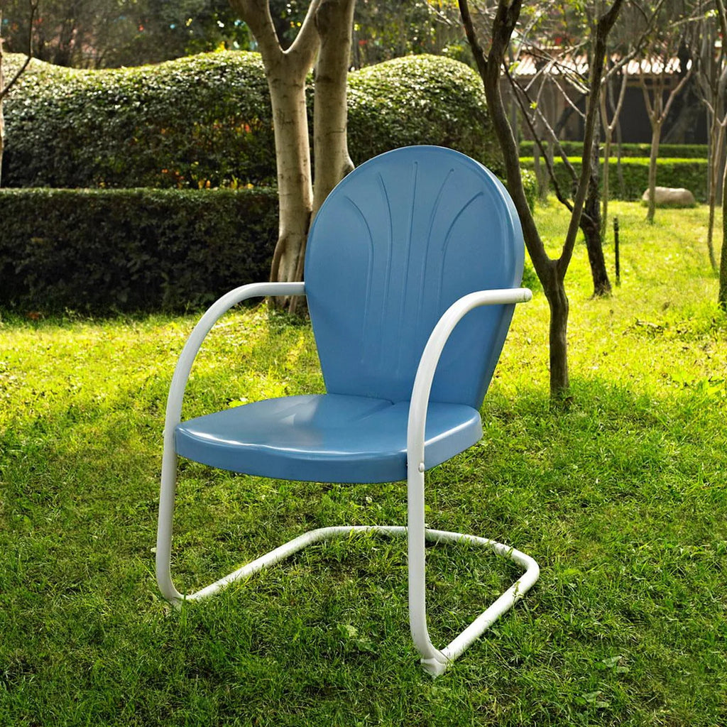Aqua Metal Outdoor Patio Chair Y86497