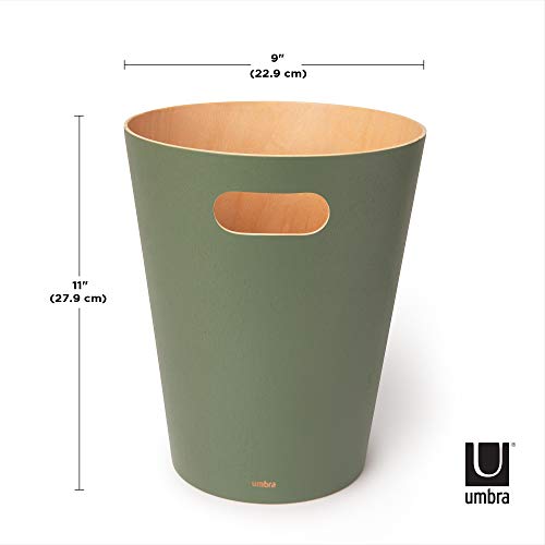 Natural 2 Gallon Wooden Trash Can O86658
