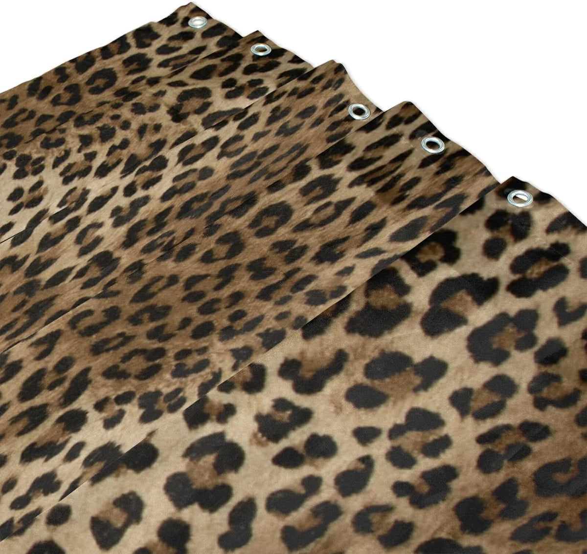 Animal Tiger Print Waterproof Polyester Shower Curtain Set with Hooks, 66 X 72 Inches X625224