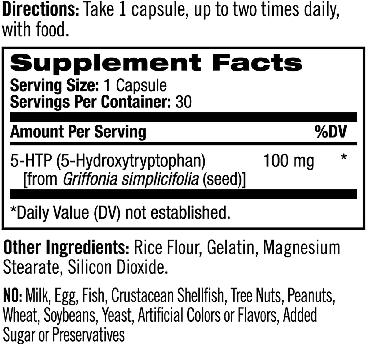 5-HTP 100 mg Capsules Pack of 6 G218