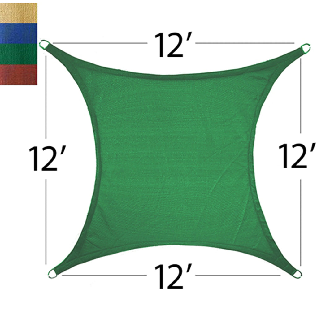 Green 12ft Quadrilateral Sun Shade Sail K101979
