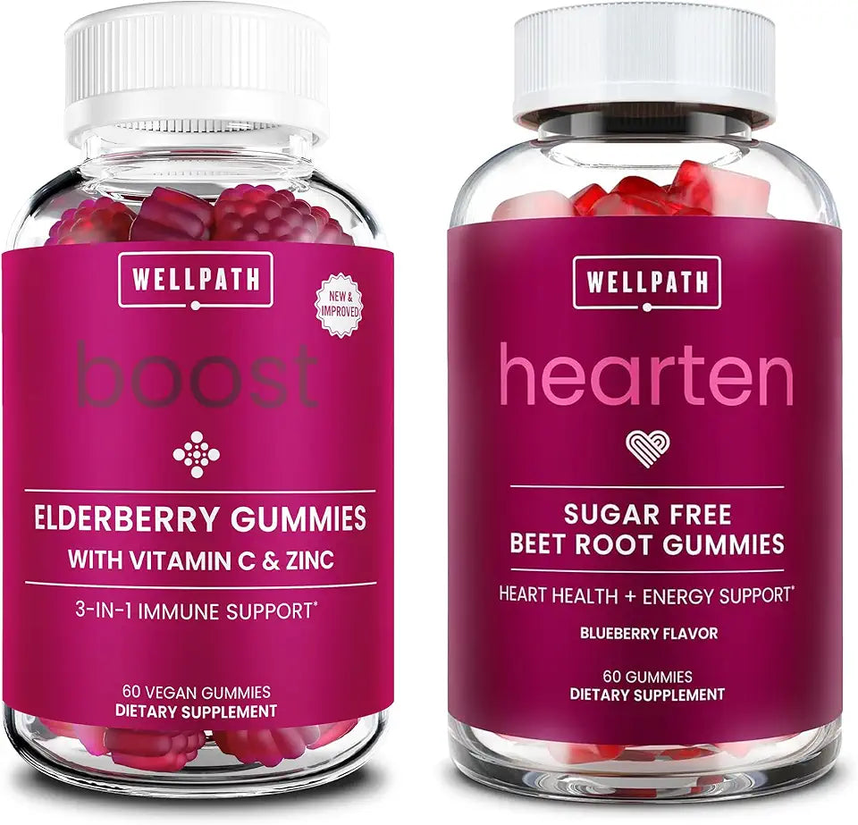 Elderberry Gummies with Zinc + Beet Root Gummies, 60 Ct Each A14039