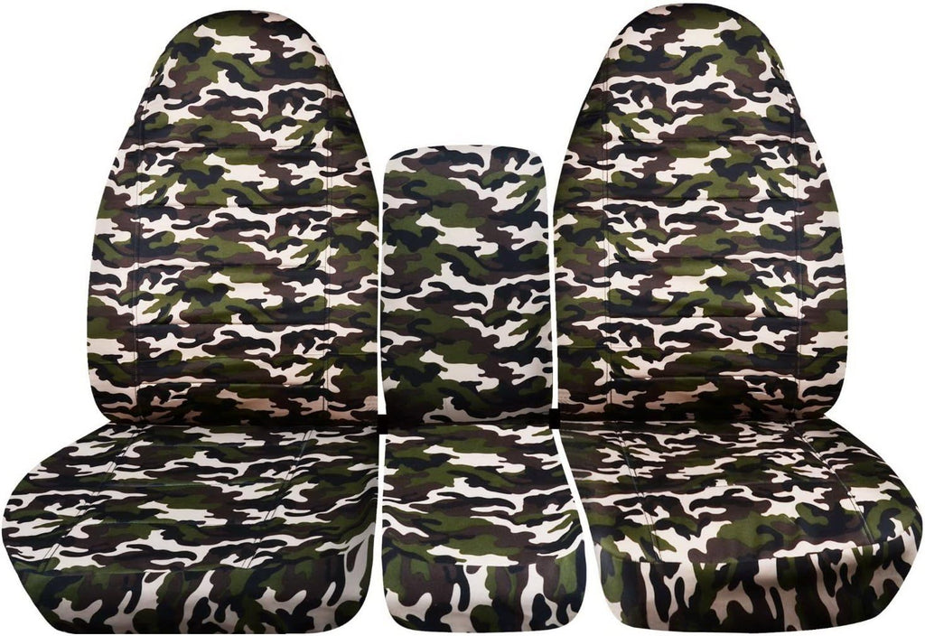 Camo Truck Seat Covers for 2002-2005 Dodge Ram Front 40/20/40 Split Bench with Center Console S261092