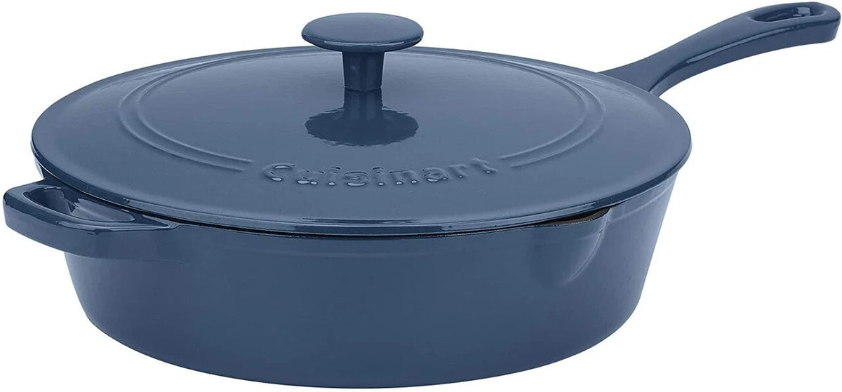 Blue Enamel Cast Iron Chicken Fryer P619