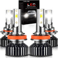9005 High Beam + H11 Low Beam LED Headlight Bulbs, 6000K Cool White, Pack of 4 Pack of 2 K36627