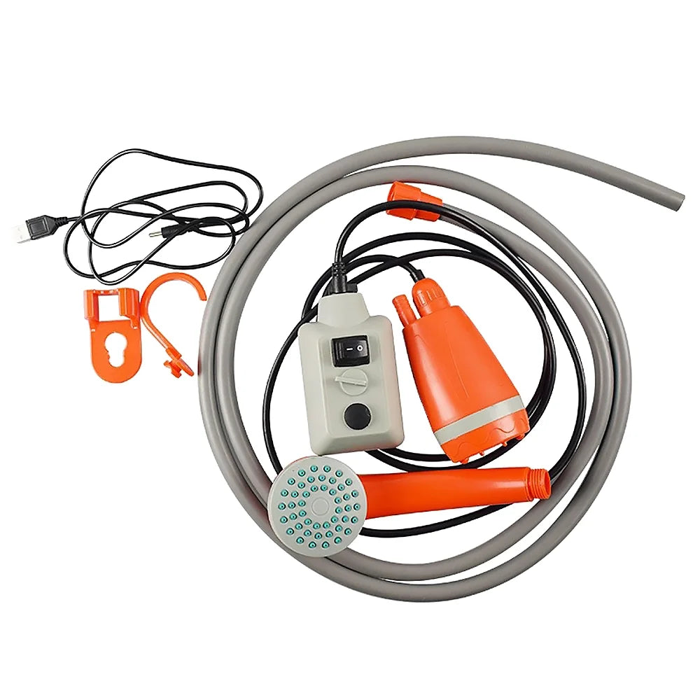 Portable Camping Shower Pump Rechargeable Shower Head D408