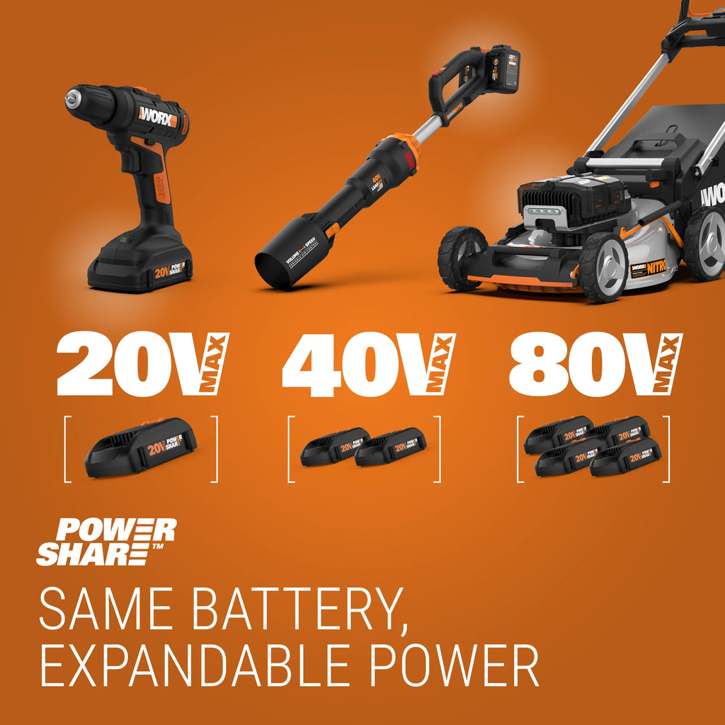 20 Volt Cordless 2 Speed Leaf Blower with 2 Batteries Y889