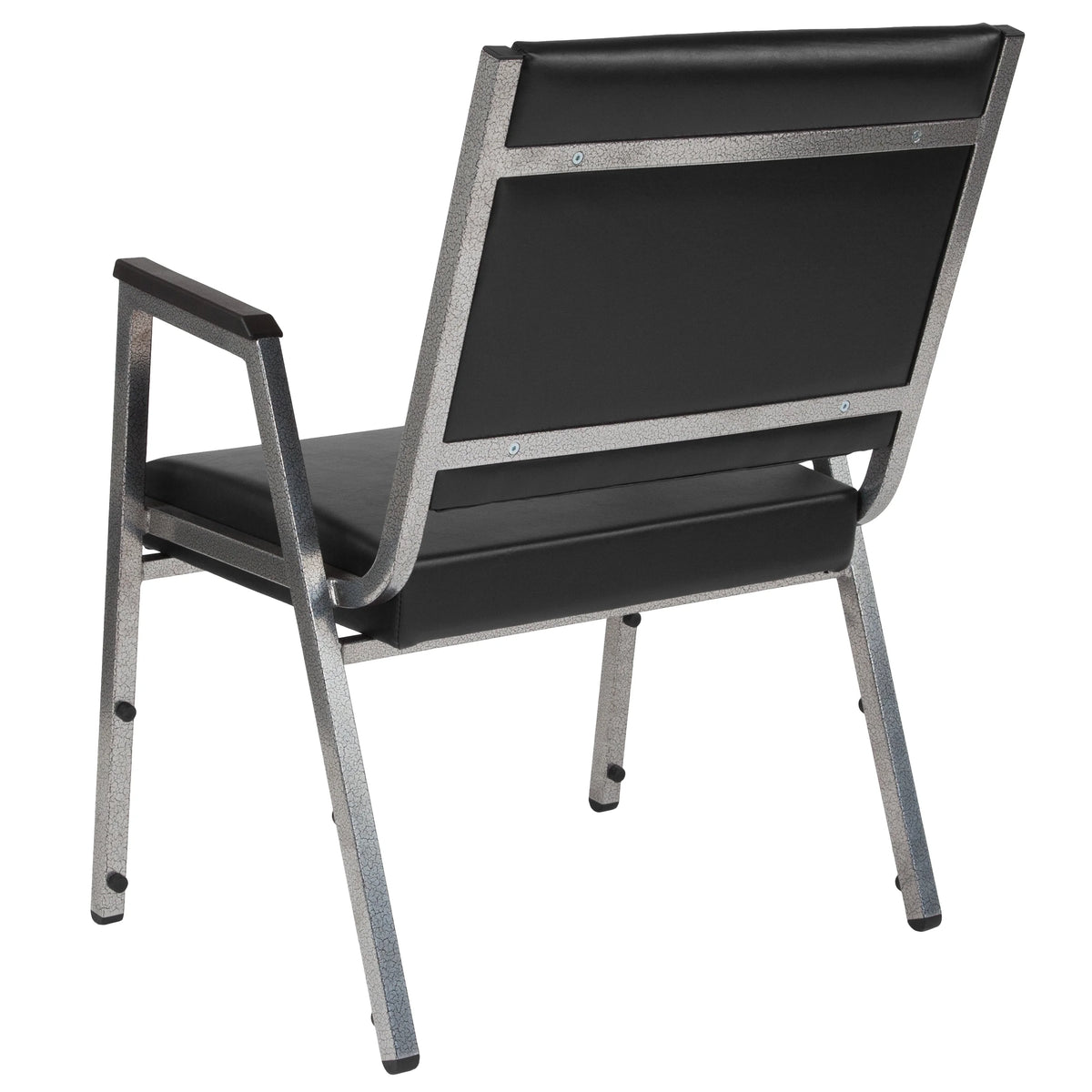 Black Vinyl Bariatric Medical Reception Arm Chair D35806