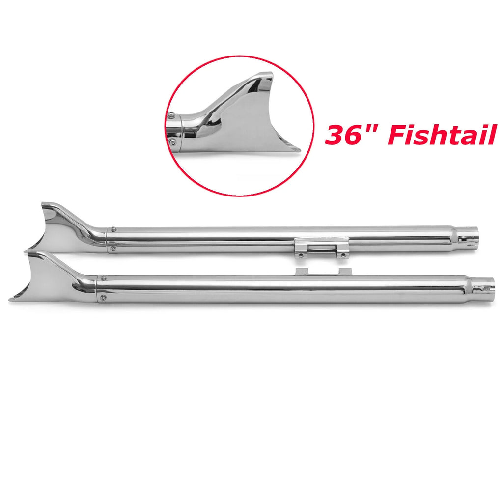 36" Slip on Fishtail Mufflers Exhaust Pipes Z7023