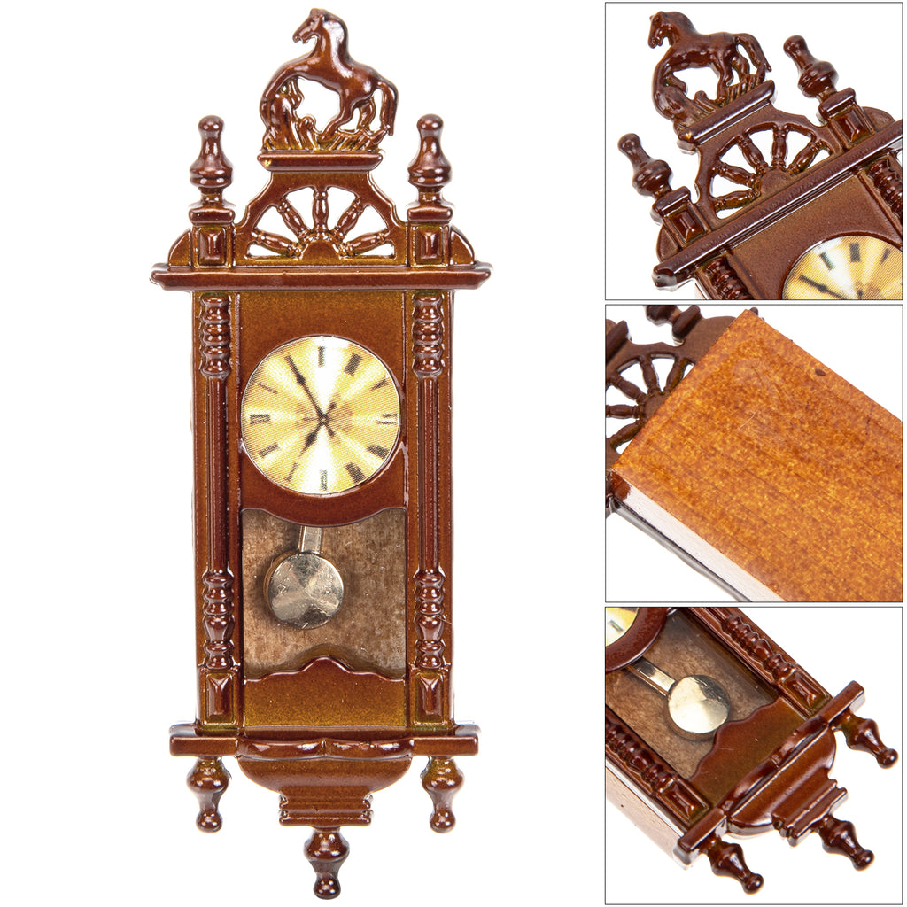 Metal Dollhouse Hanging Clock Toy Doll Furniture G97331