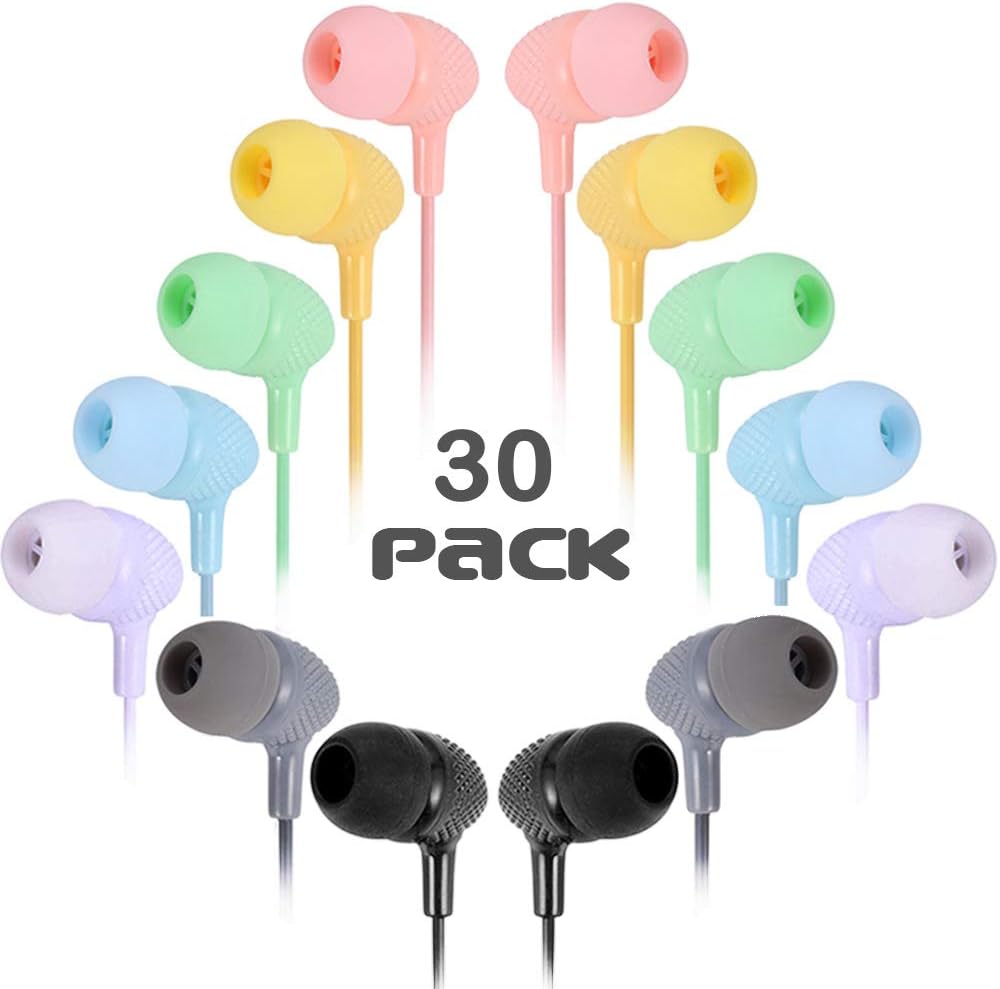 Kids Earbuds 100 Pack Macaron Colors V91746
