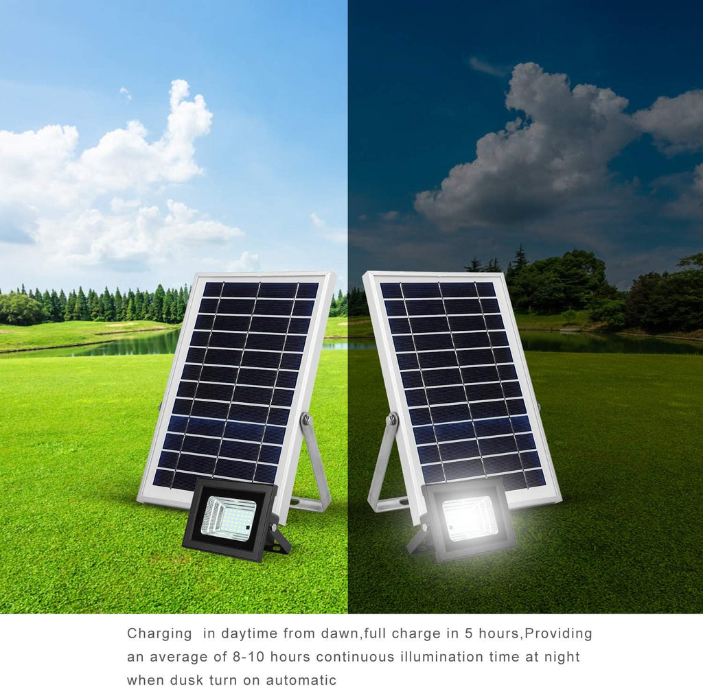 Dual 42 LEDs 6500K Dusk to Dawn IP65 Waterproof Solar Flood Lights Q42546