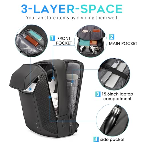 Men's Laptop Backpack Fits 15.6 Inch Notebook with USB3.0 Fast Charging Port H552