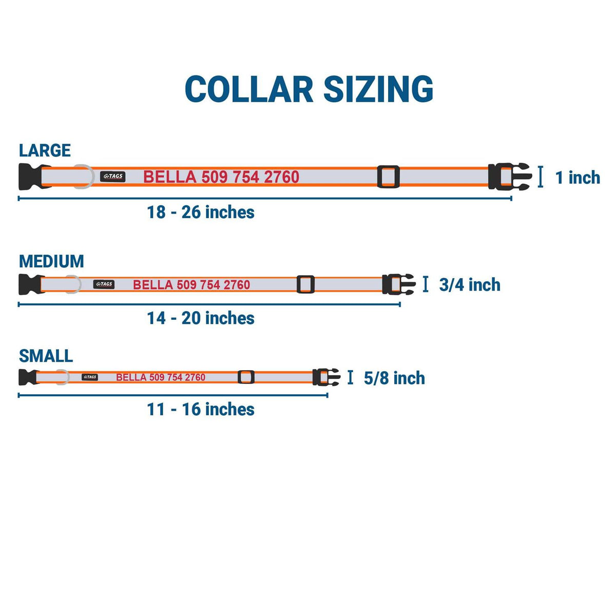 Nylon Personalized Dog Collar P872