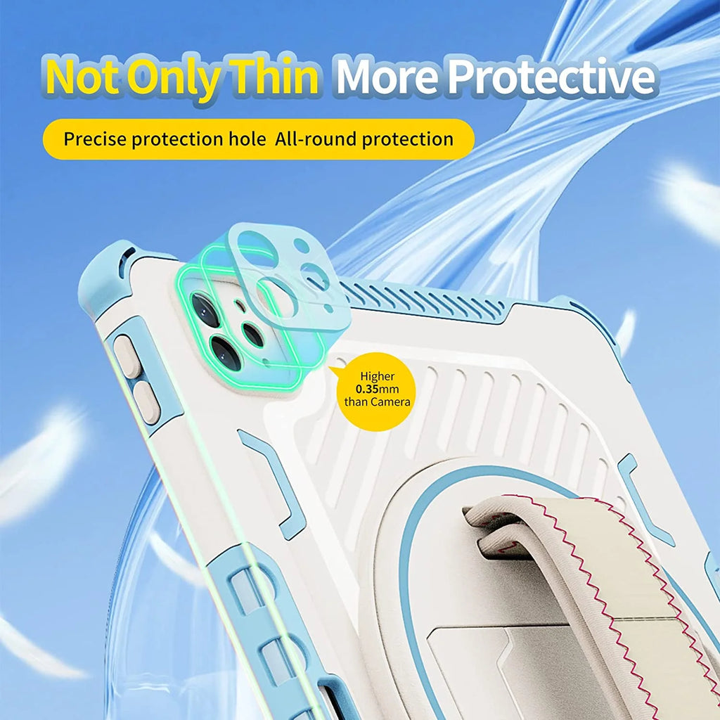 Heavy Duty Protective Cover with 360° Rotating Hand Strap & Stand Shoulder Strap P49170