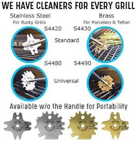 Bristle Free Stainless Steel Grill Scraper Tool with 17" Long Handle G237488