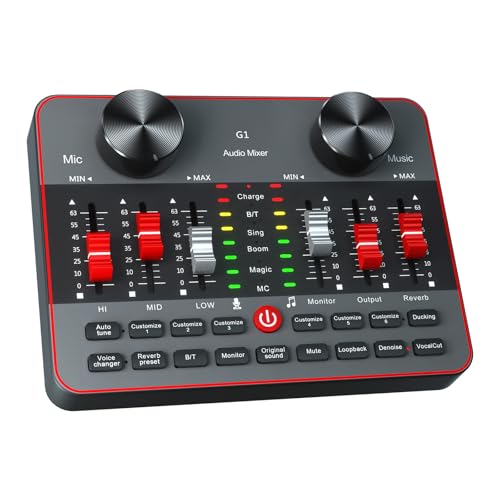 Audio Mixer Sound Card Condenser Microphone E105