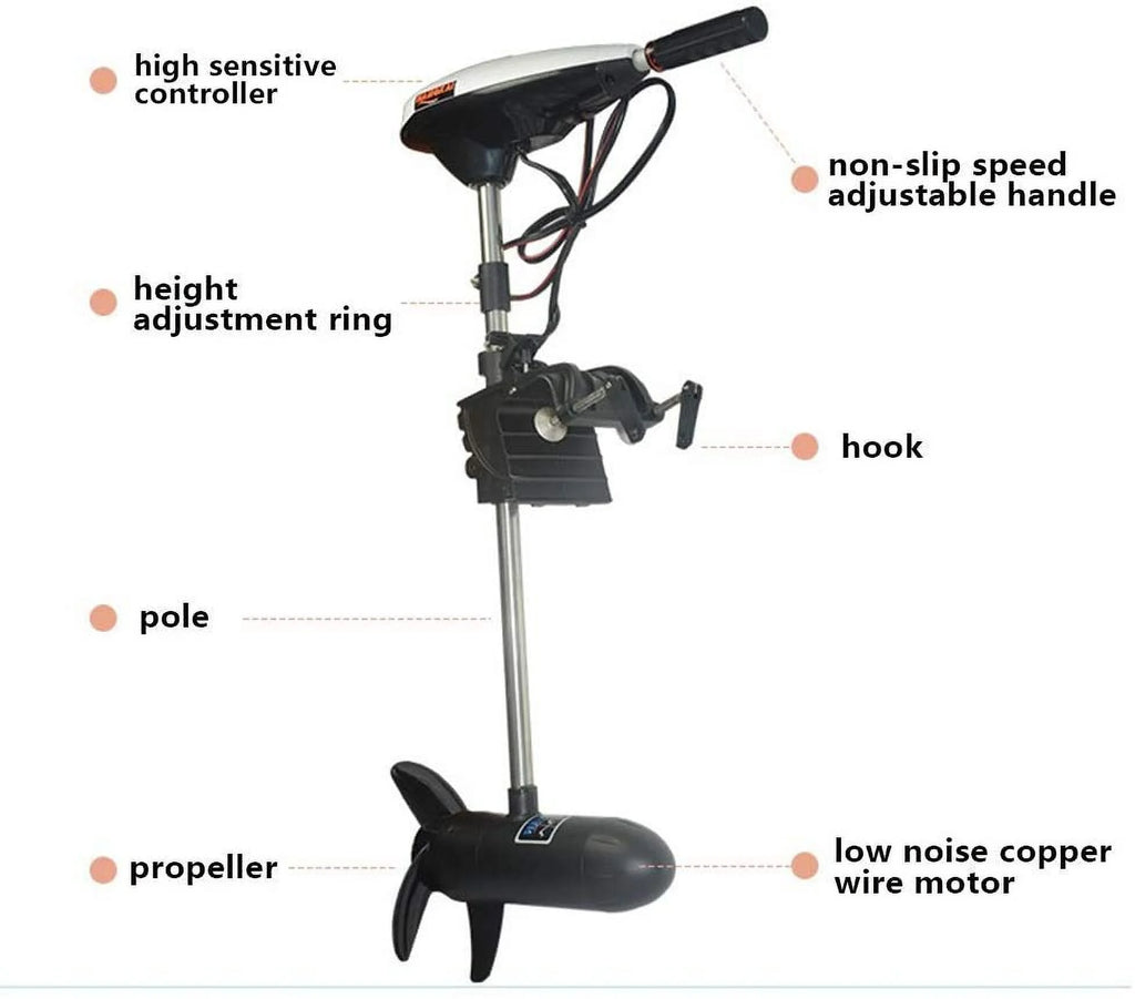 12V 660W Electric Trolling Motor Boat Outboard Engine K34477