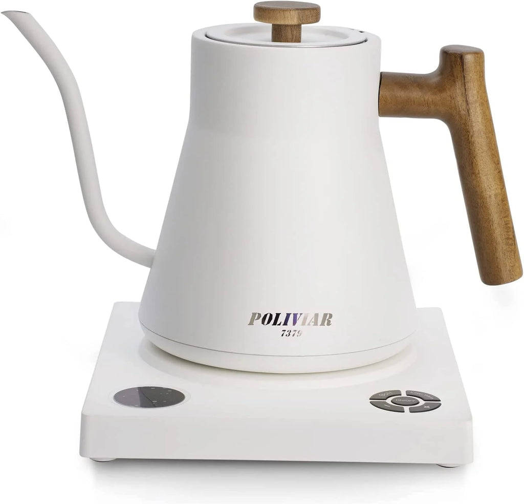 Electric Gooseneck Kettle 1200W 34oz 18/8 Stainless Steel Inner Temperature Control W778875