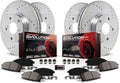 Z23 Carbon Fiber Brake Pads with Drilled & Slotted Brake Rotors Kit A931609